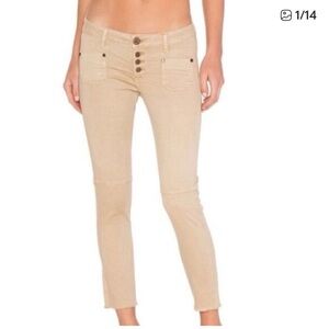 REVOLVE Camel Cropped Jeans